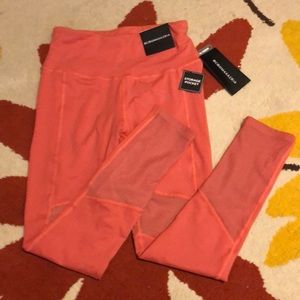 BCBG MaxAzria performance wear leggings In deep coral